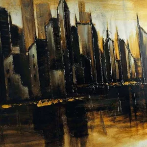 Målning NY Manhattan 153 x 77 x 5 cm