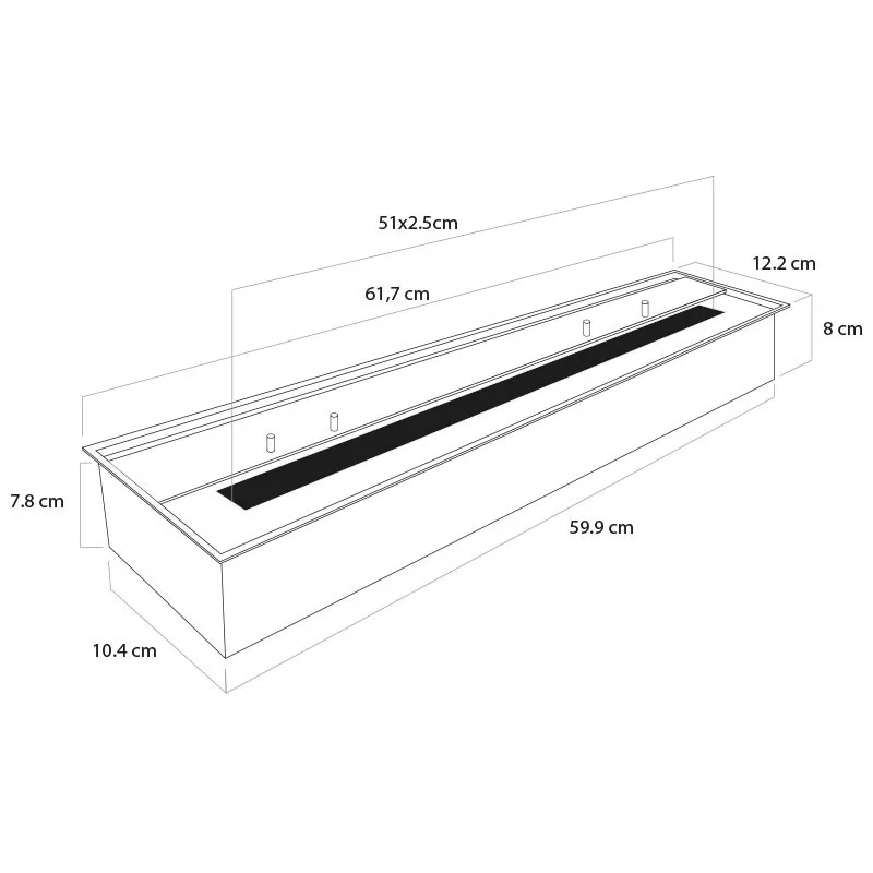 Etanolblock 62cm/8kW