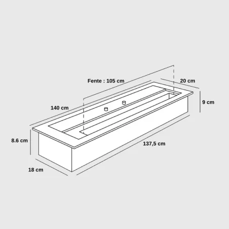 En stor brännare på 140 cm!